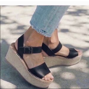 Soludos Minorca High Platform Sandal in Black Size US 10